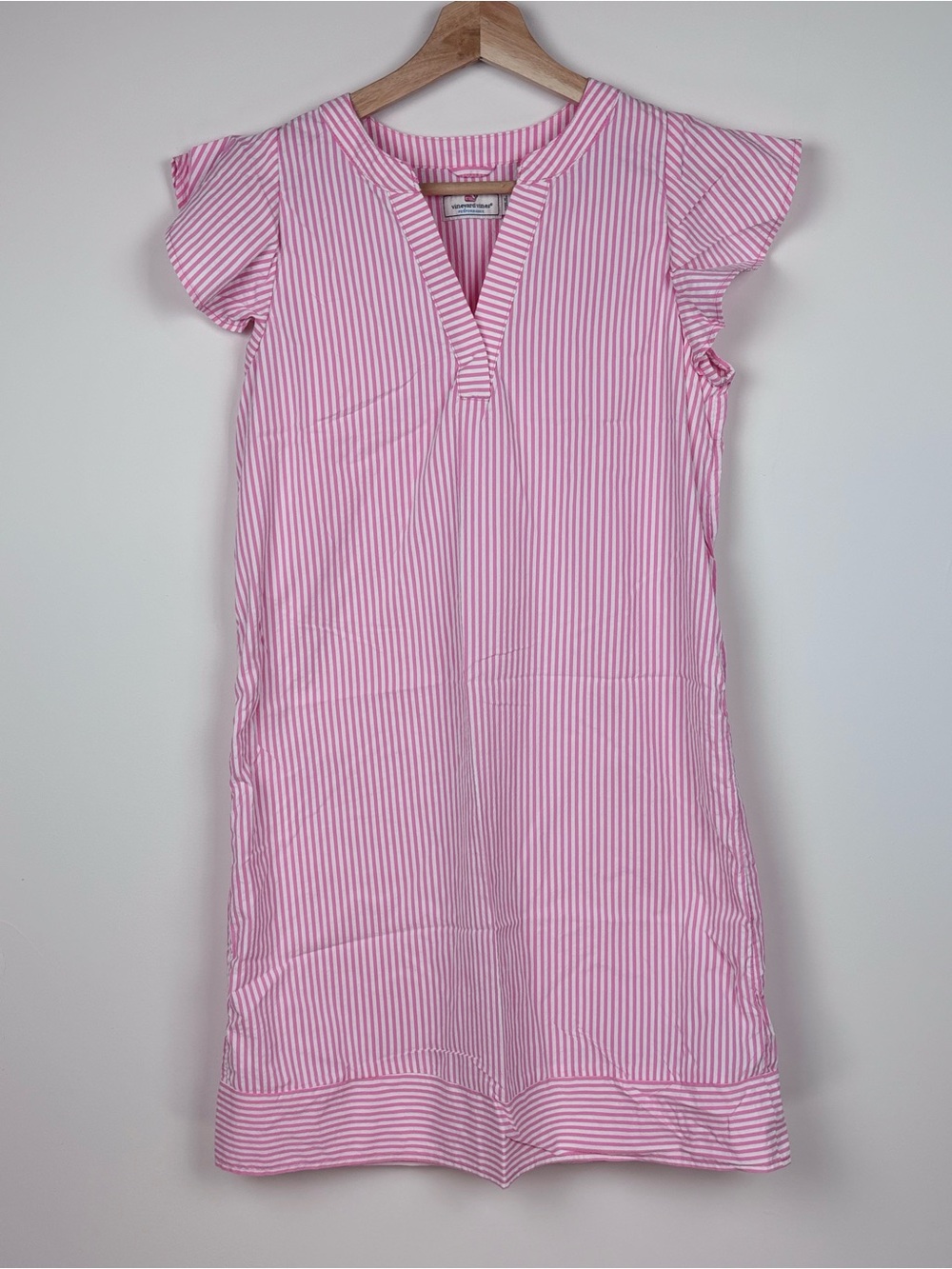 🌊 Vineyard Vines Harbor Flutter Dress | XXS | Pink Seersucker